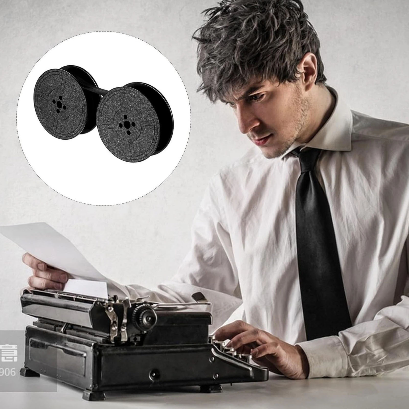 Typewriter Ribbon Roll - 2 rolos de fita universal para