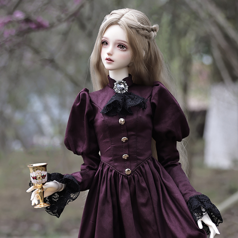 Vintage And Collectible Items - Elina-Vintage Aristocratic Purple Dress Resin Art