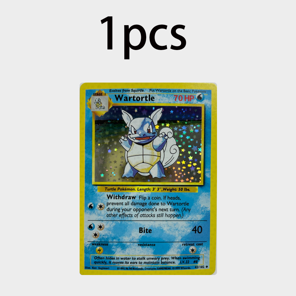 Vintage Pokemon Collectible - Cartão Colecionável Vintage DIY PTCG Anime