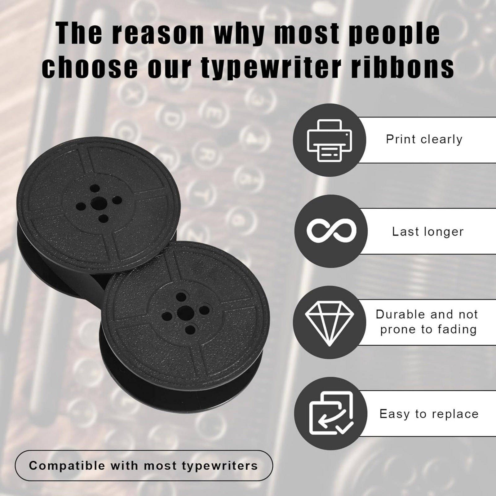 2 rolos de fita universal para - Typewriter Ribbon Roll avaliação e preço