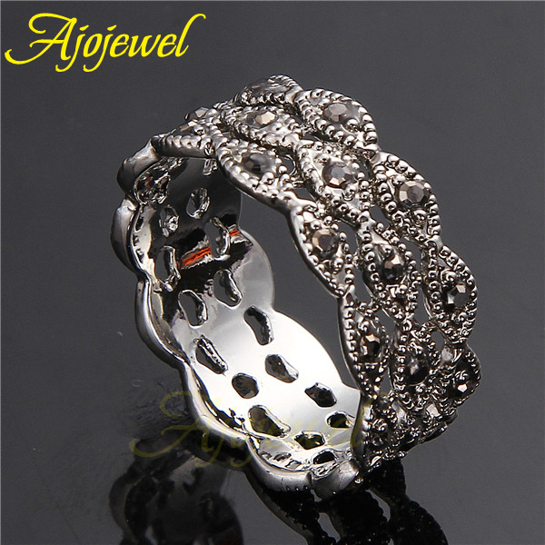 Ajojewel-3 Layer Anel Strass p - Vintage And Collectible Items avaliação e preço